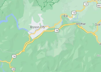 bryson city nc google map