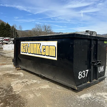 dumpster rental on a construction job site