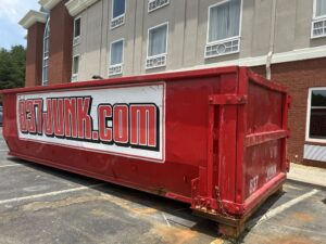 close up of an 837 Junk Dumpster