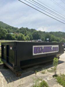 purple 837 Junk dumpster