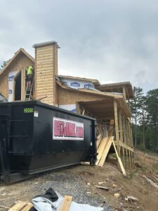 Roll Off Dumpster at New Home Build